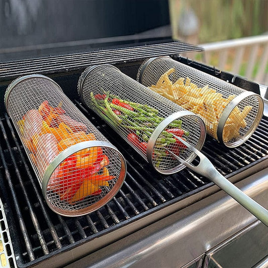 SmokeMaster Rotisserie Cylinder Grill Basket