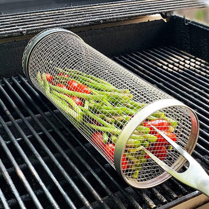 SmokeMaster Rotisserie Cylinder Grill Basket