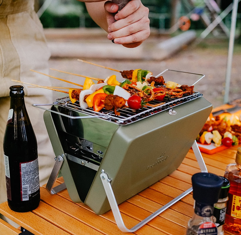 SmokeMaster Compact Foldable Portable BBQ Grill